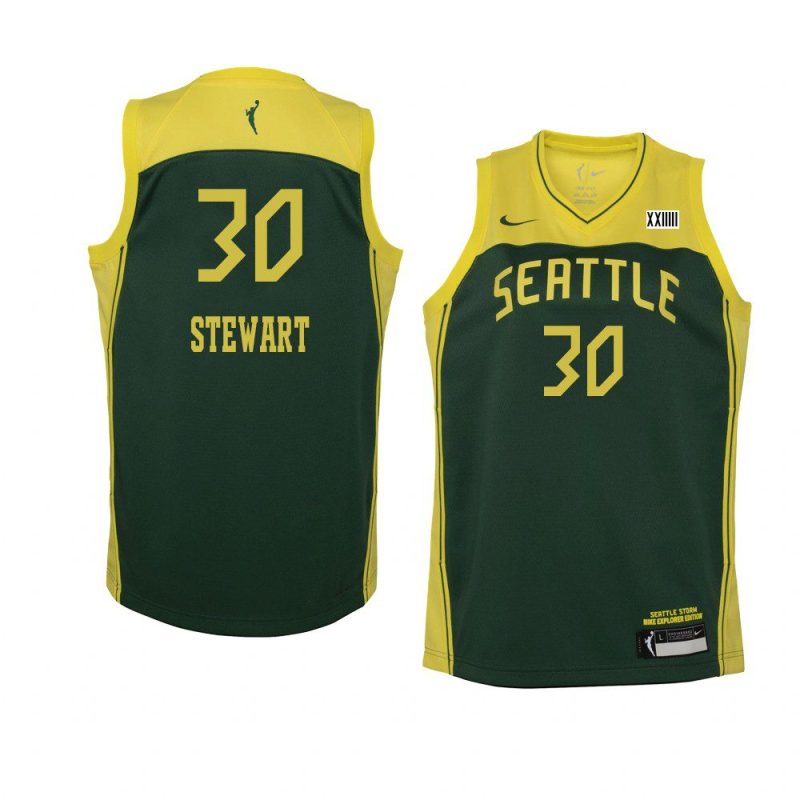 youth seattle storm breanna stewart green explorer edition jersey