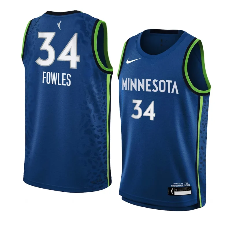 youth sylvia fowles minnesota lynx blue explorer edition jersey