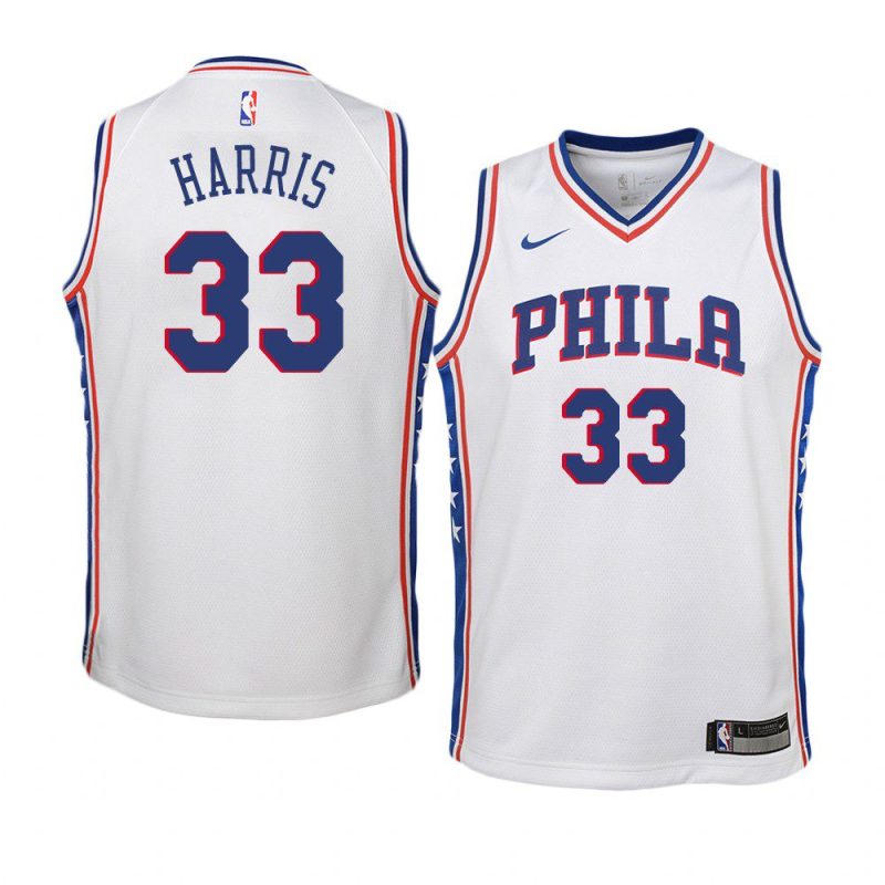 youth tobias harris white association jersey