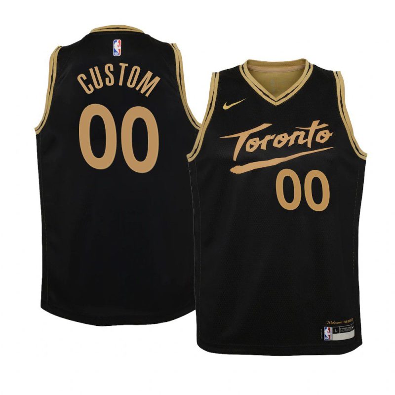 youth toronto raptors custom swingman black city edition jersey