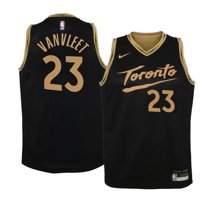 youth toronto raptors fred vanvleet swingman black city edition jersey