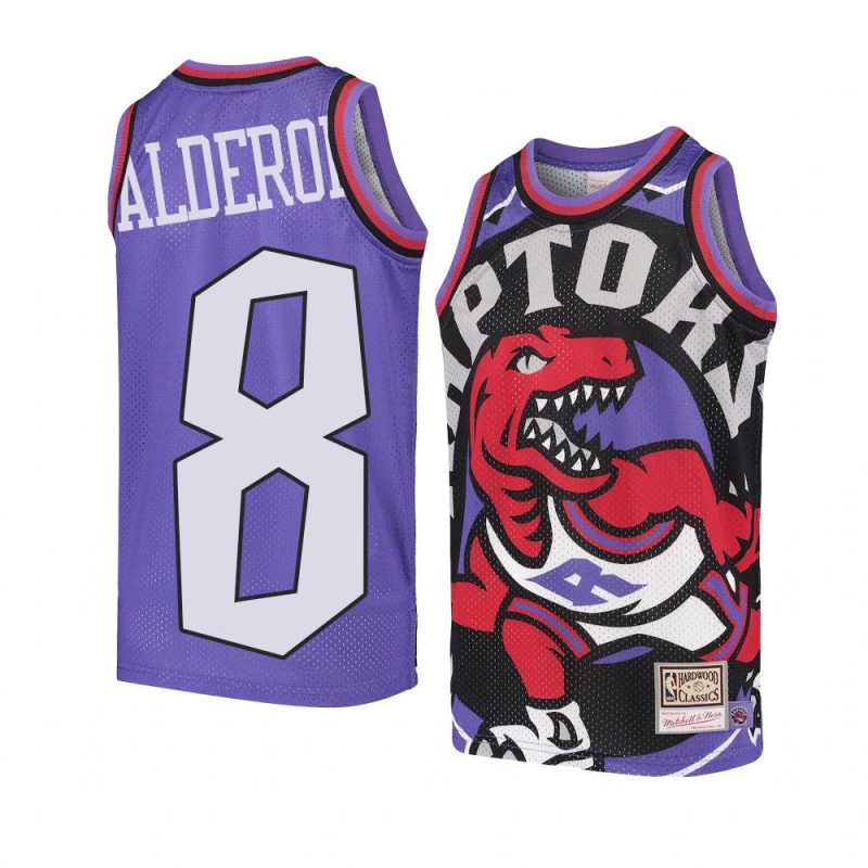 youth toronto raptors jose calderon purple big face jersey