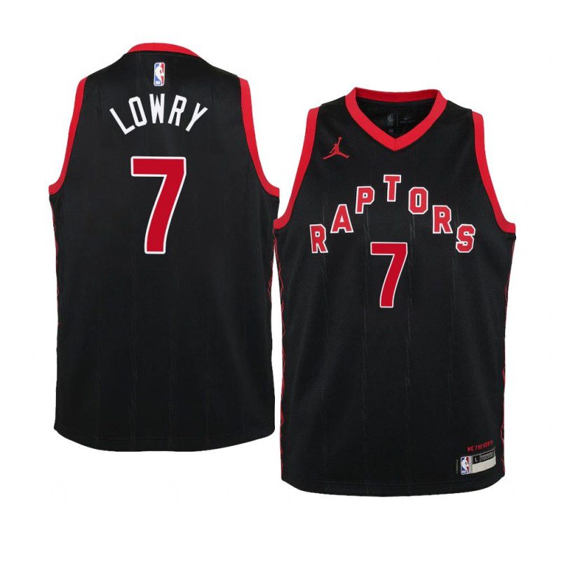 youth toronto raptors kyle lowry black statement jersey