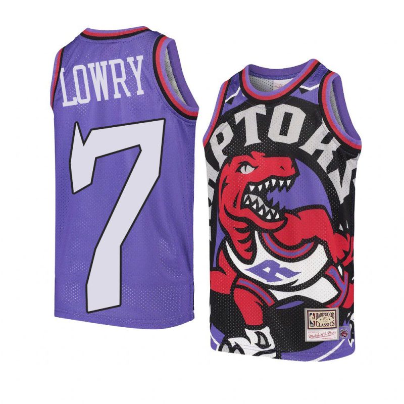 youth toronto raptors kyle lowry purple big face jersey