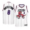 youth toronto raptors malachi flynn white 2021 hardwood classics jersey