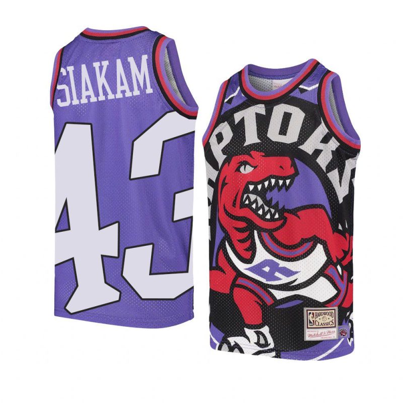 youth toronto raptors pascal siakam purple big face jersey