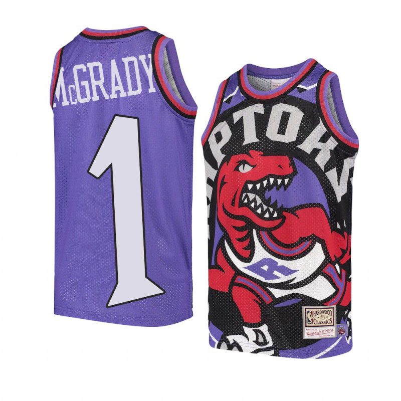 youth toronto raptors tracy mcgrady purple big face jersey