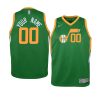 youth utah jazz custom green earned jersey