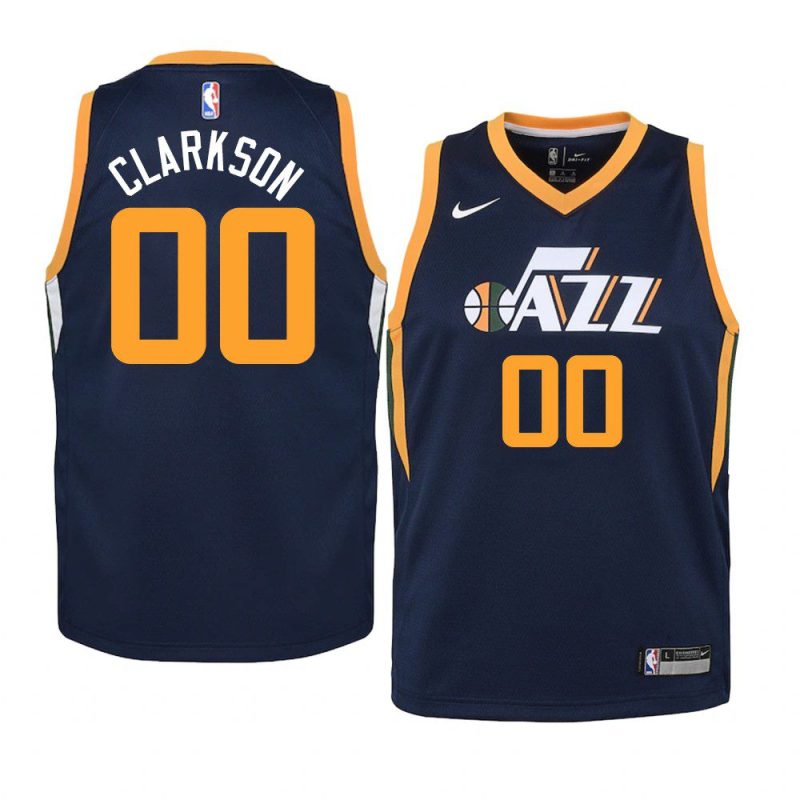 youth utah jazz jordan clarkson jumpman purple icon jersey