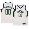 youth utah jazz jordan clarkson white association edition jersey