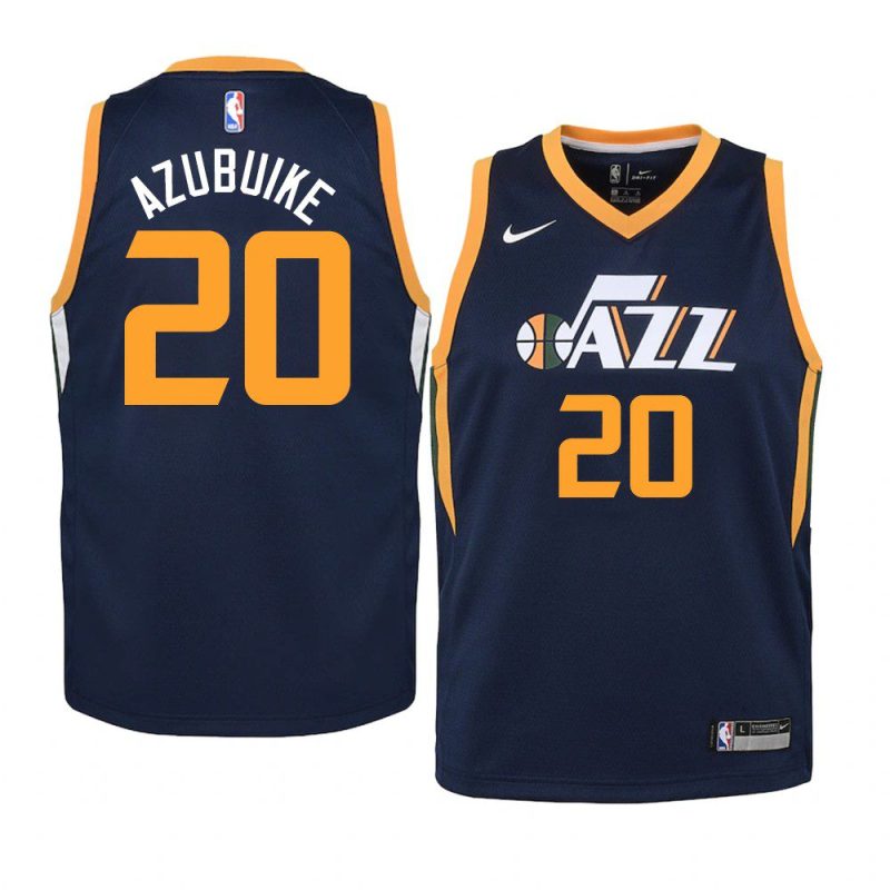 youth utah jazz udoka azubuike 2020 nba draft navy icon jersey