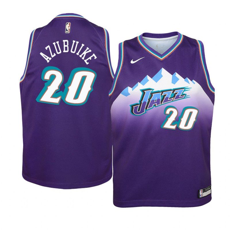 youth utah jazz udoka azubuike 2020 nba draft purple classic jersey