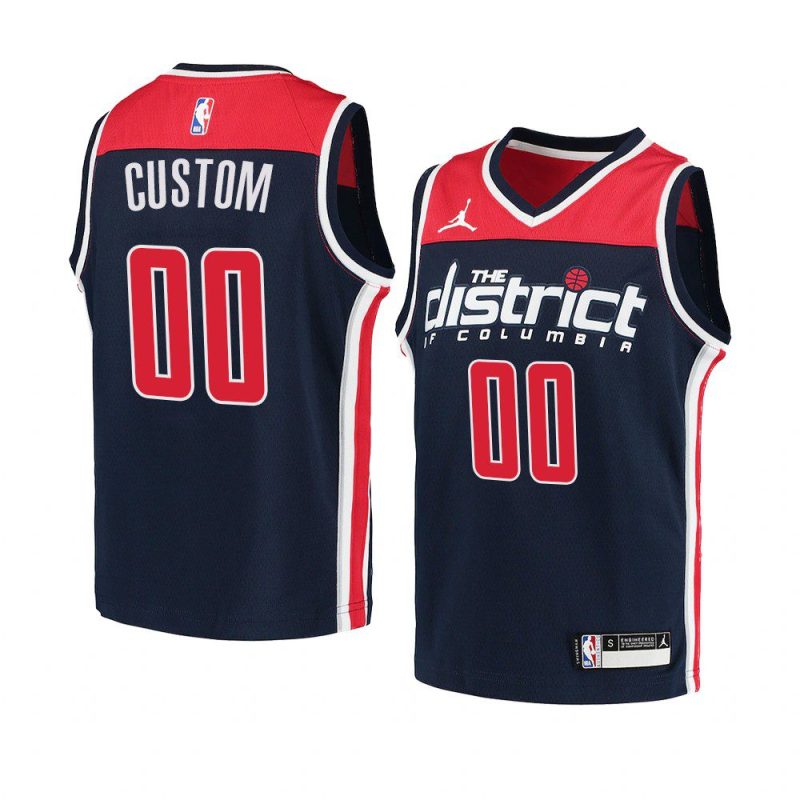 youth washington wizards custom jumpman navy statement jersey