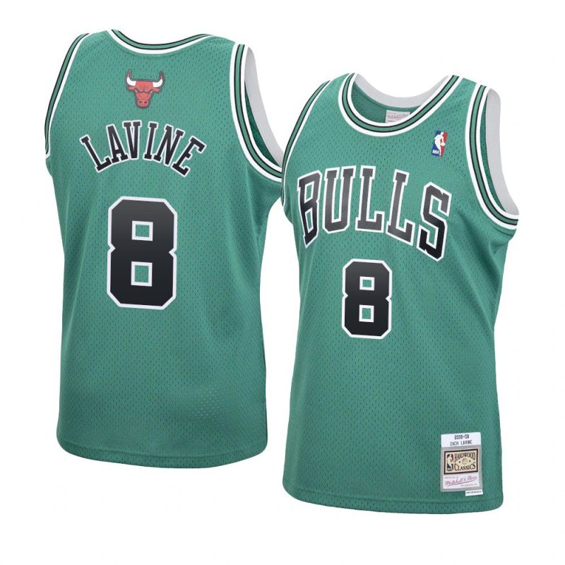 zach lavine jersey 2008 09 hardwood classics green