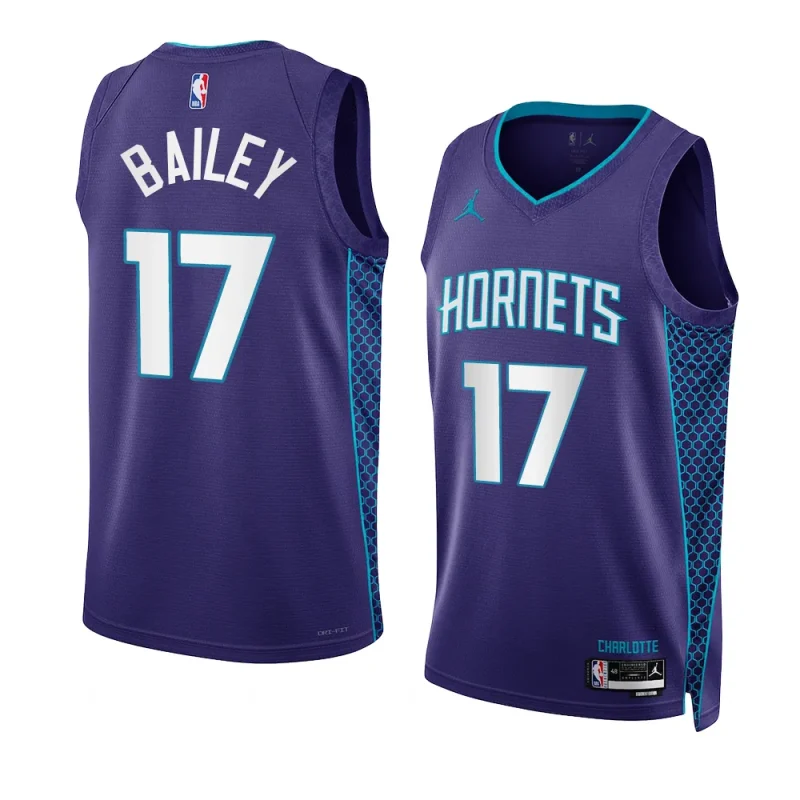 amari bailey hornetsjersey 2022 23statement edition purpleswingman