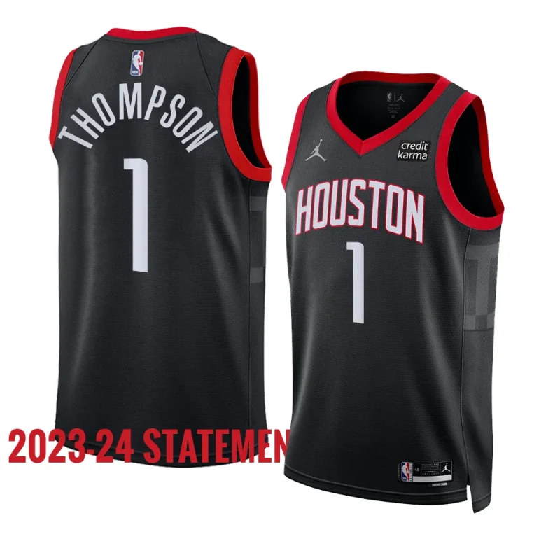 amen thompson rocketsjersey 2023 24statement edition blackswingman