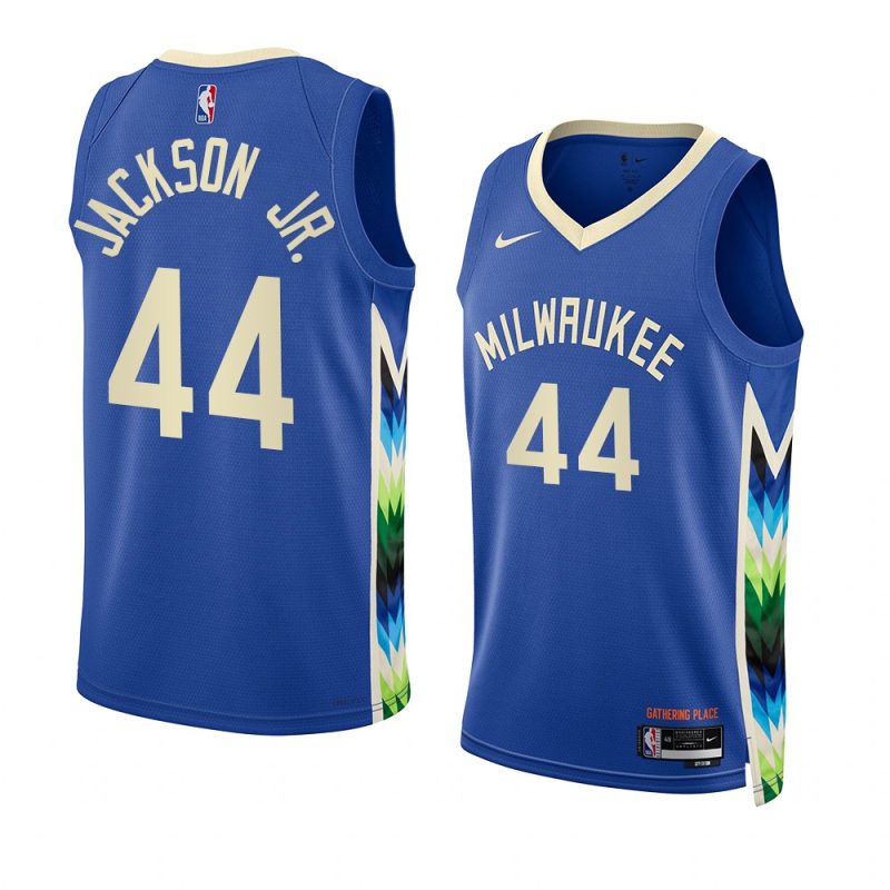 andre jackson jr. bucks city edition blue 2023 nba draft jersey