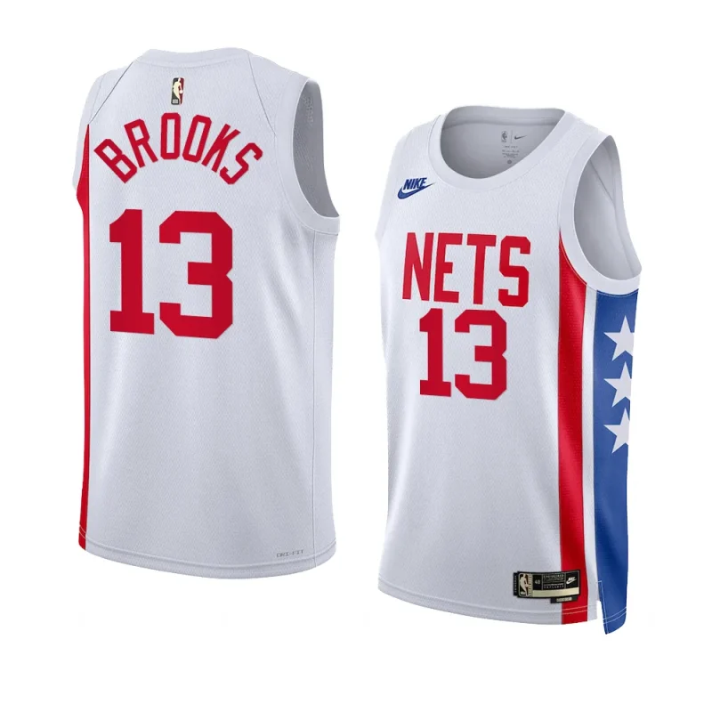 armoni brooks netsjersey 2022 23classic edition whiteswingman