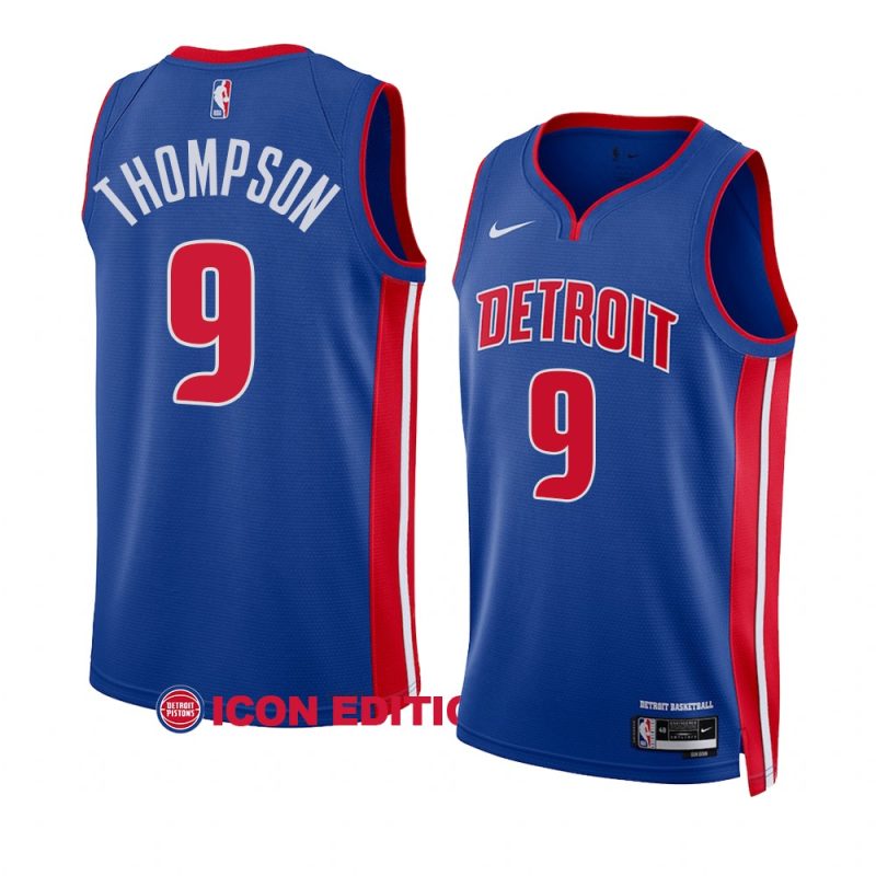 ausar thompson pistons icon edition blue 2023 nba draft jersey