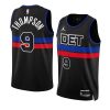 ausar thompson pistons statement edition black 2023 nba draft jersey