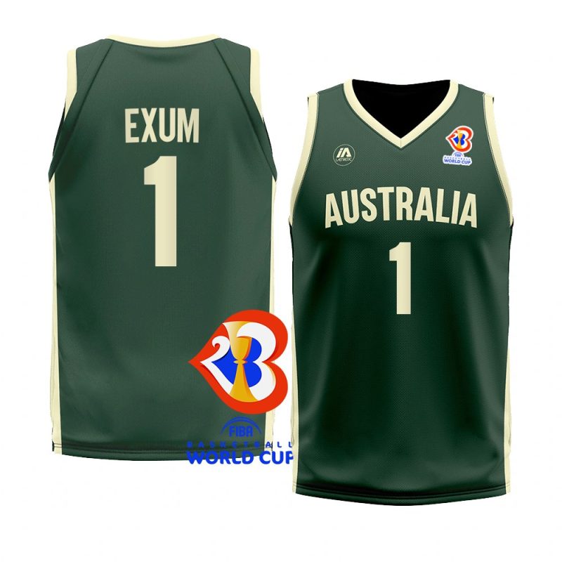 australia basketball 2023 fiba world cup dante exum green replica jersey