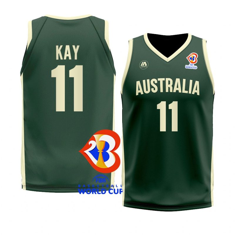 australia basketball 2023 fiba world cup nick kay green replica jersey