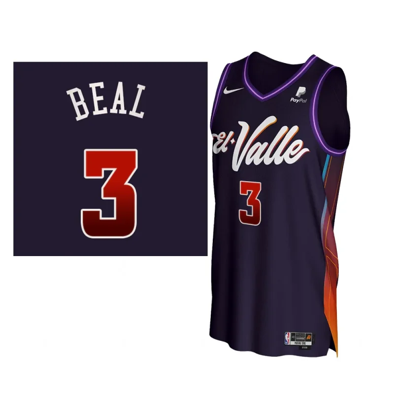 bradley beal sunsjersey 2023 24city edition purpleel valle