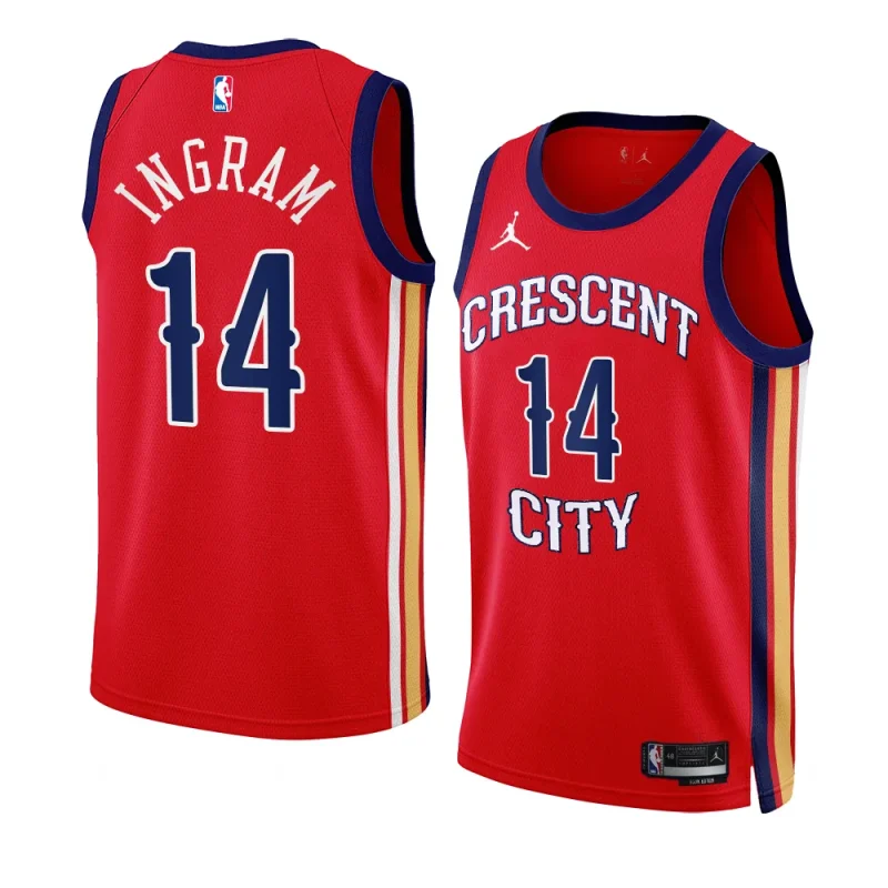 brandon ingram pelicansjersey 2023 24statement edition redswingman