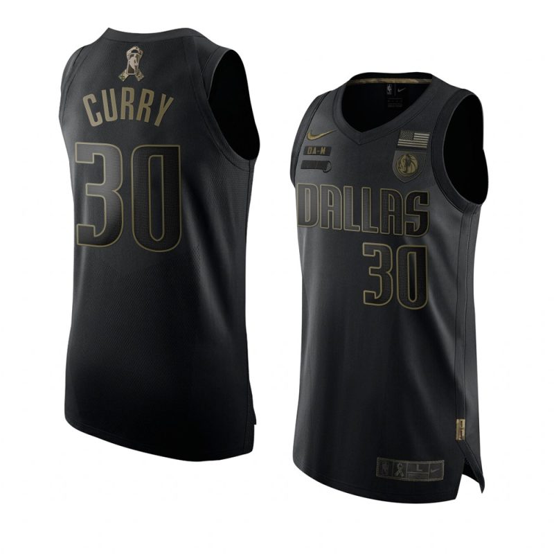 dallas mavericks seth curry black 2020 salute to service jersey