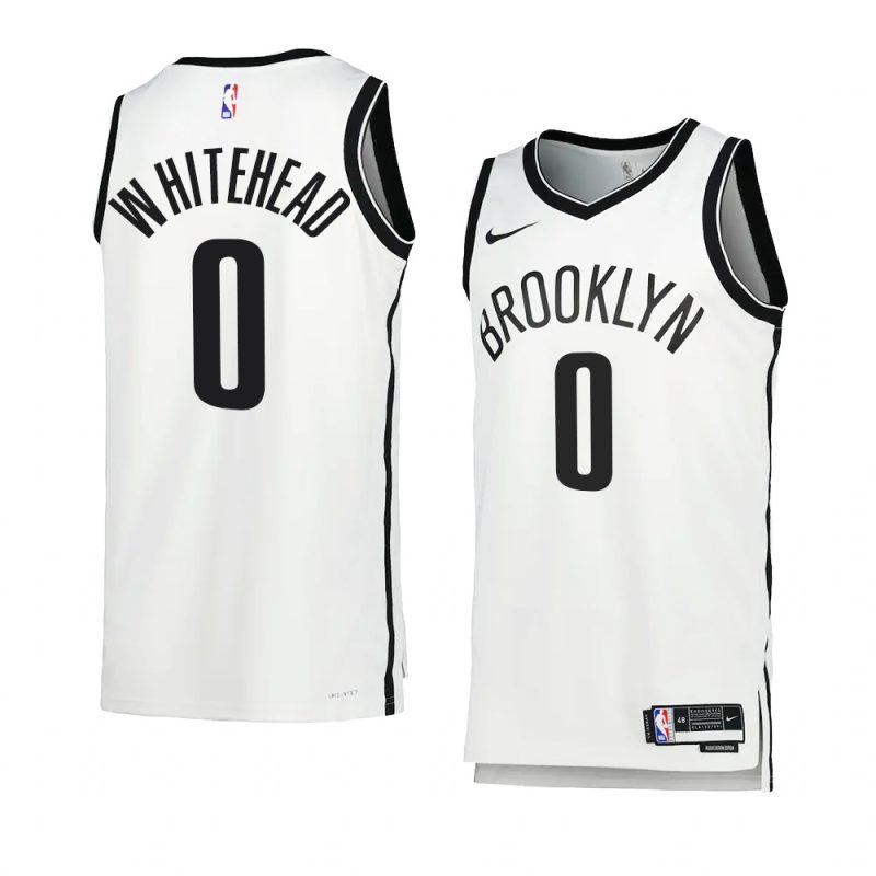 dariq whitehead nets association edition white 2023 nba draft jersey