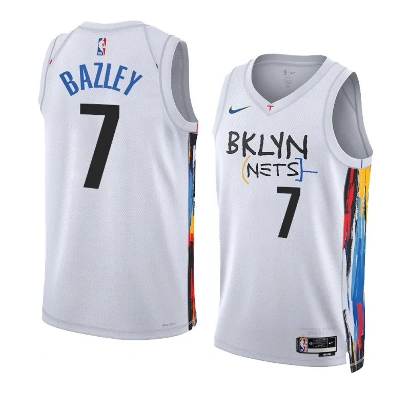 darius bazley netsjersey 2022 23city edition whiteswingman