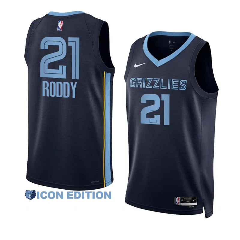 david roddy grizzliesjersey 2022 2023icon edition navyswingman