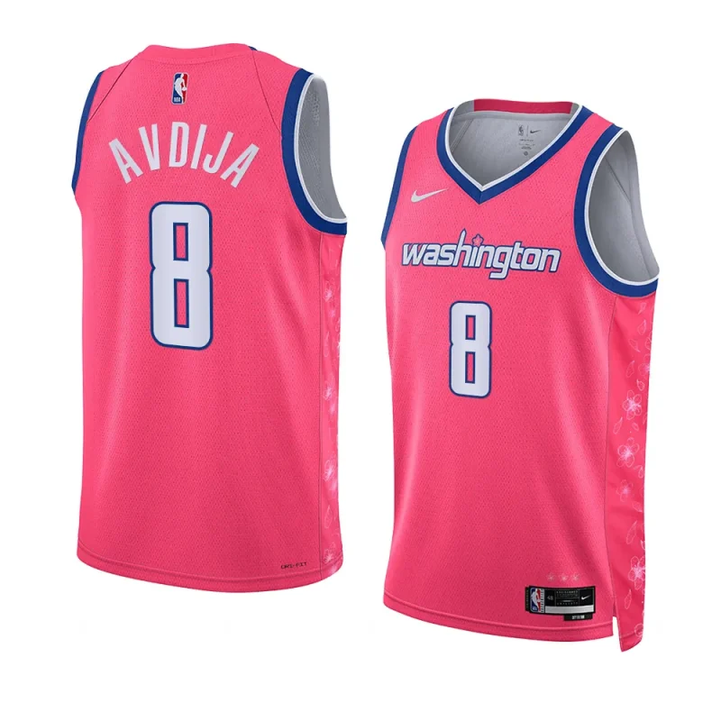 deni avdija wizardsjersey 2022 2023city edition pinkswingman