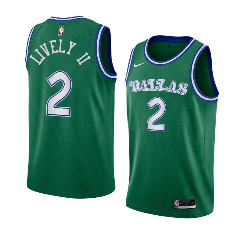 dereck lively ii mavericks classic edition green 2023 nba draft jersey