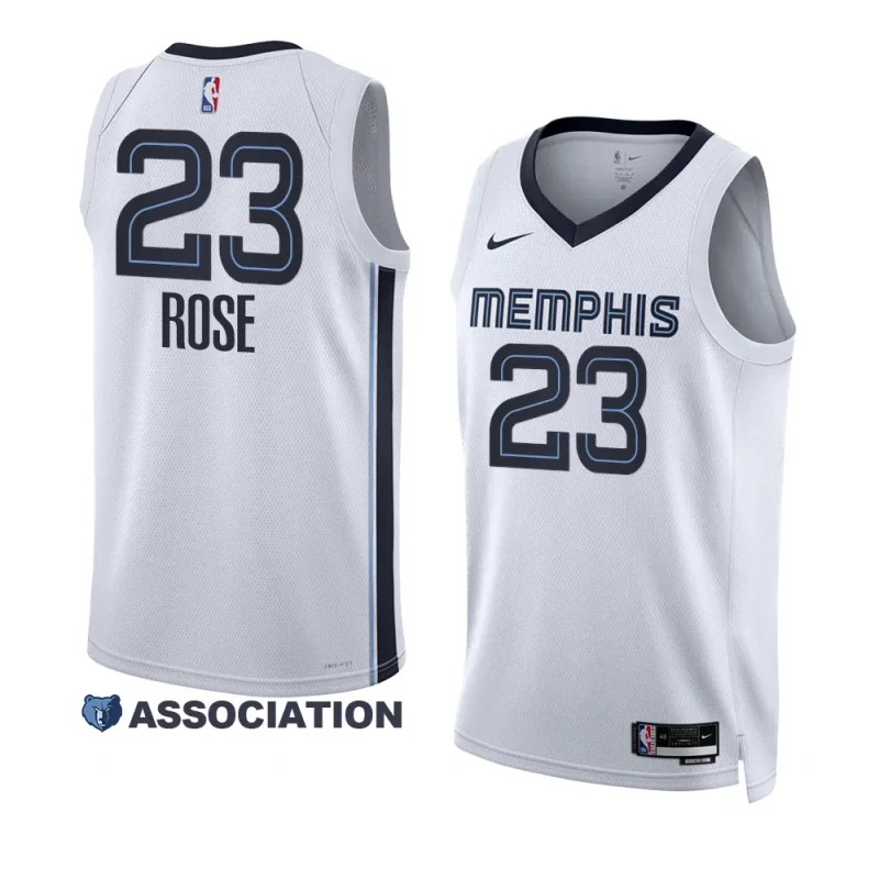 derrick rose grizzliesjersey 2022 2023association edition whiteswingman