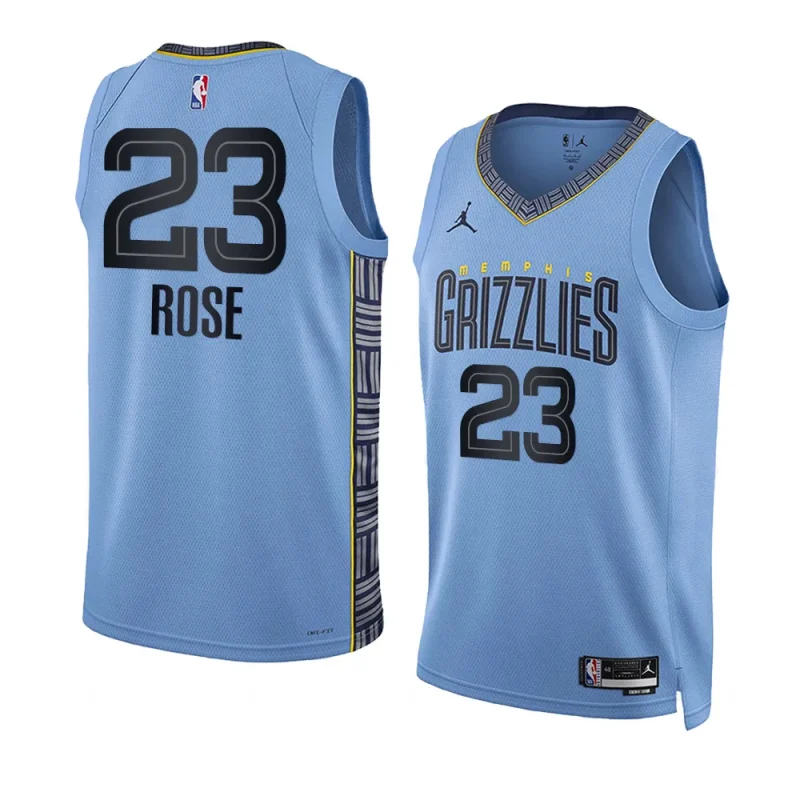 derrick rose grizzliesjersey 2022 2023statement edition blueswingman