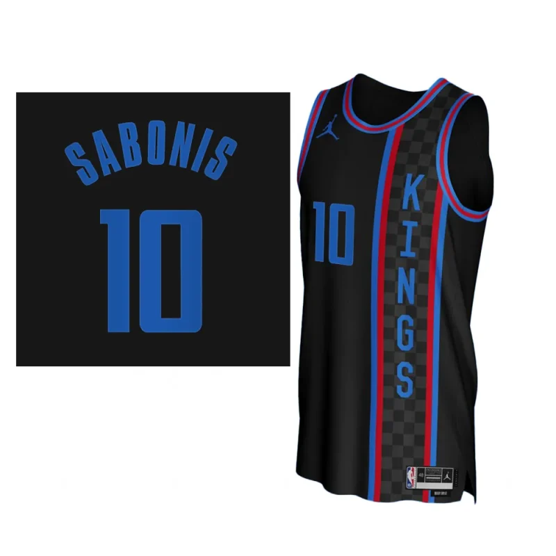 domantas sabonis kings crossover series basketballjersey black