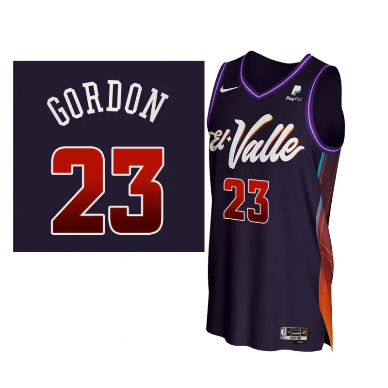 eric gordon sunsjersey 2023 24city edition purpleel valle