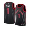 gradey dick raptors statement edition black 2023 nba draft jersey