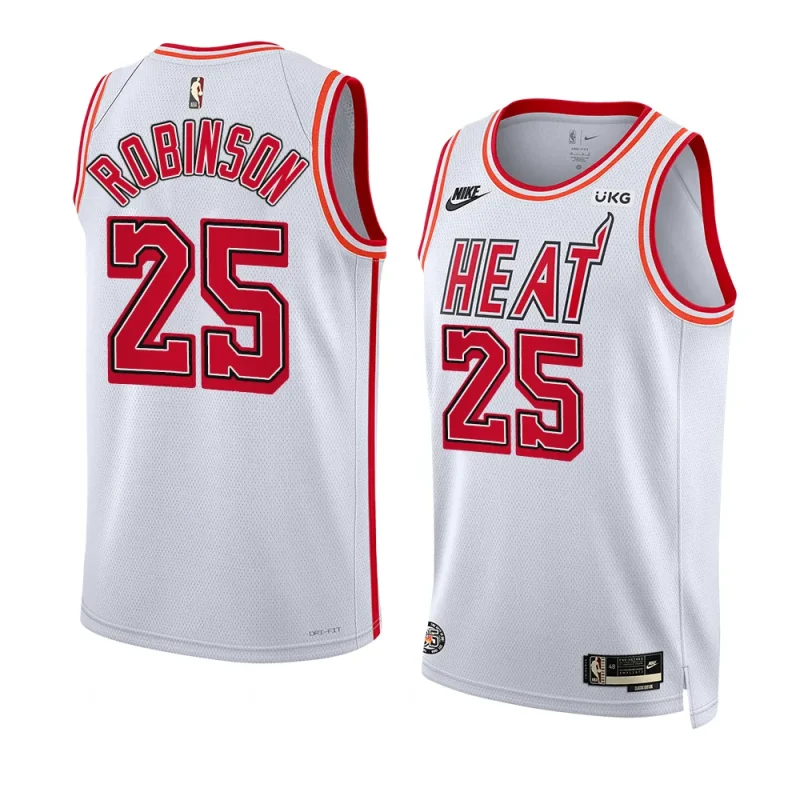 heat orlando robinson white 2022 23classic edition swingman jersey