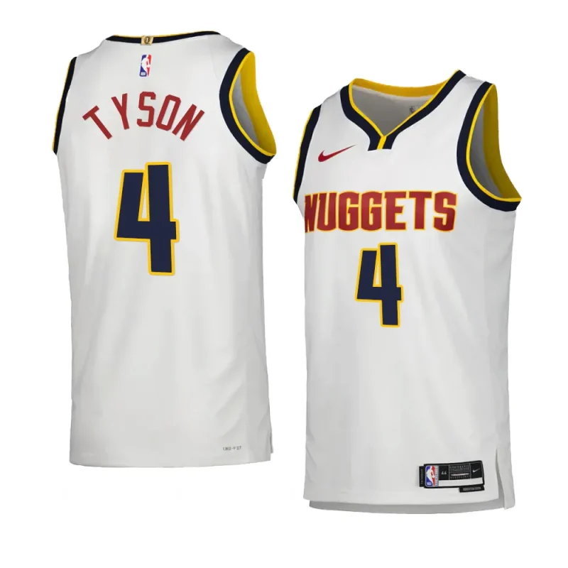 hunter tyson nuggetsjersey 2022 2023association edition white2023 nba draft