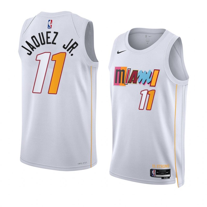 jaime jaquez jr. heat city edition white 2023 nba draft jersey