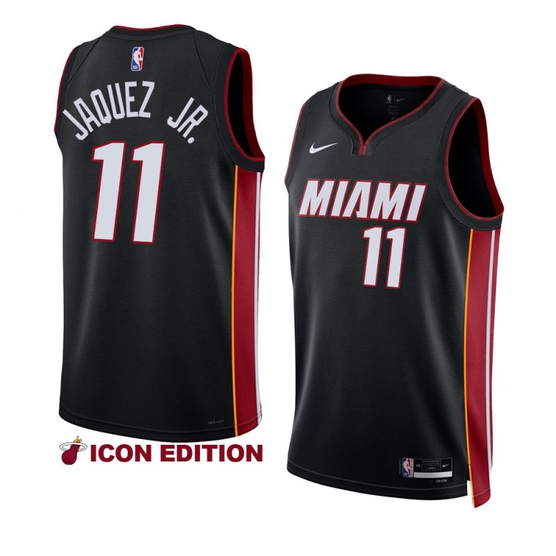 jaime jaquez jr. heat icon edition black 2023 nba draft jersey