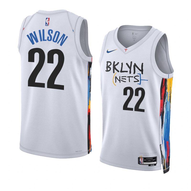 jalen wilson nets city edition white 2023 nba draft jersey