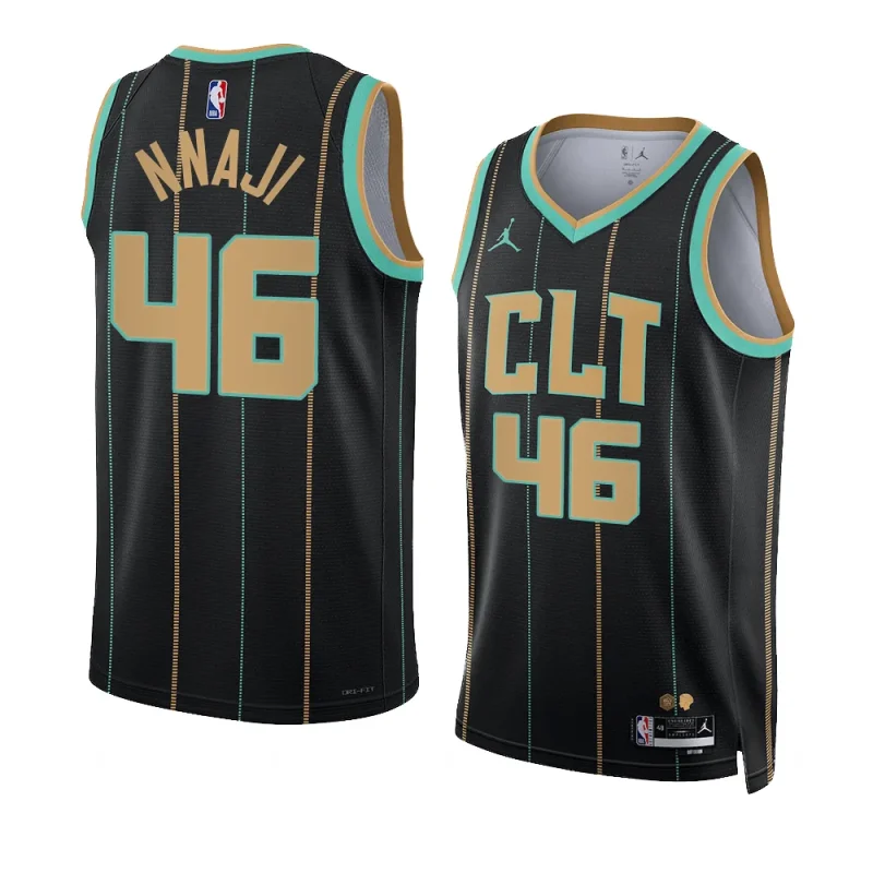 james nnaji hornetsjersey 2022 23city edition blackswingman