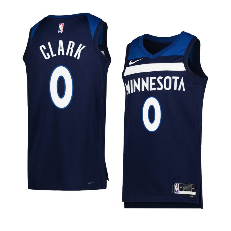 jaylen clark timberwolves icon edition navy 2023 nba draft jersey