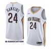 jordan hawkins pelicans association edition white 2023 nba draft jersey