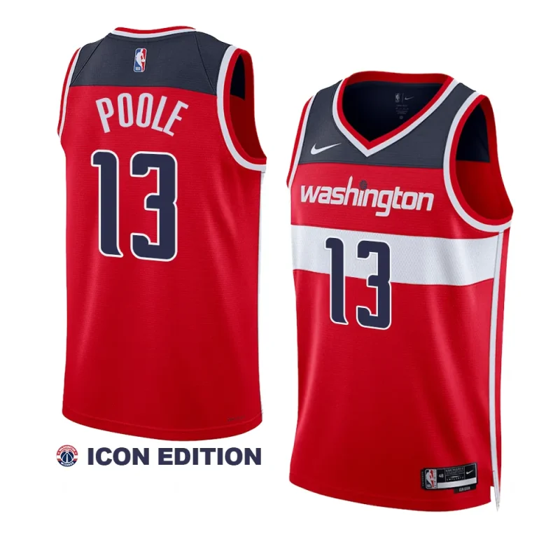 jordan poole men swingman jersey icon edition red