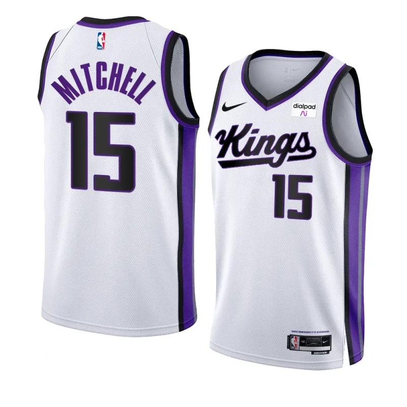 kings davion mitchell white 2023 24association edition swingman jersey