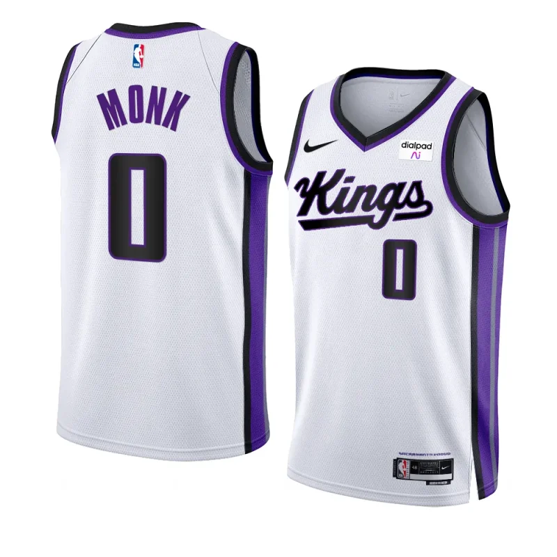 kings malik monk white 2023 24association edition swingman jersey